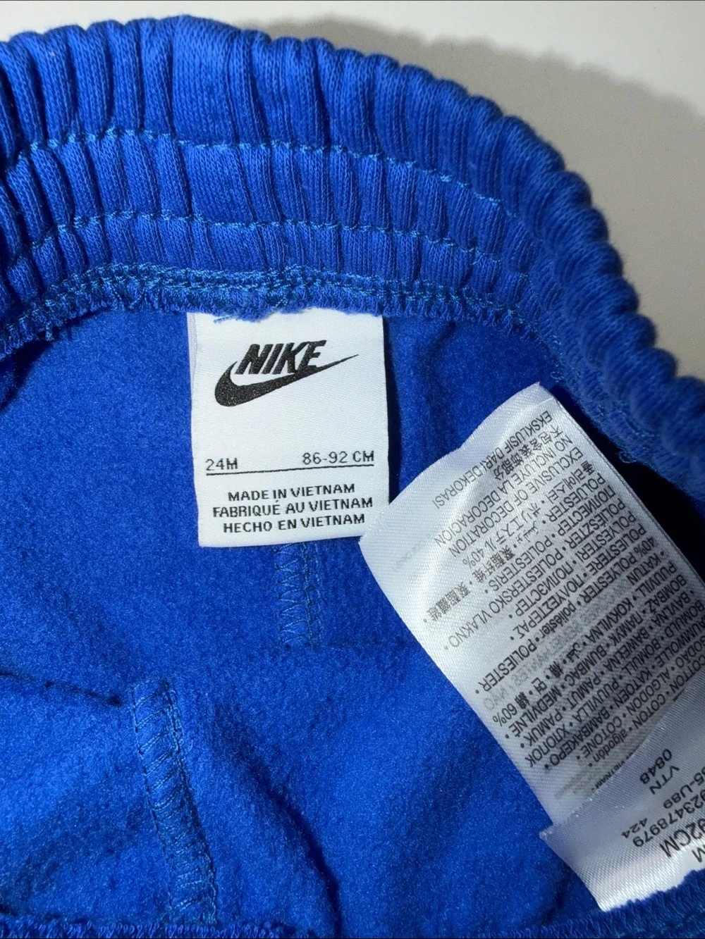 Baby boy's Nike Royal‎ Blue Hoodie & Joggers Set with White Logo
